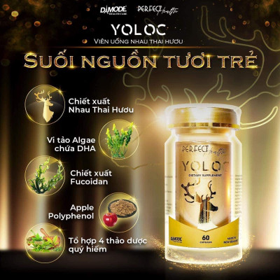 Nhau thai hưu YOLOC lọ 60 viên