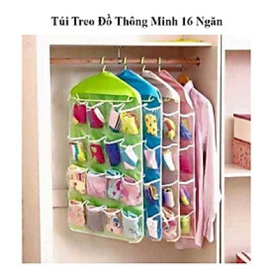 Túi treo đồ lót, vật dụng đa năng 16 ngăn (Giao màu ngẫu nhiên)