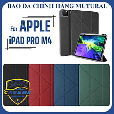 [iPad Pro M4] Bao Da Dành Cho iPad Pro M4 -11 inch 2024. iPad Pro M4 - 13 inch 2024 Chính Hãng Mutural Kèm Khay Đựng Bút - Hàng Nhập Khẩu