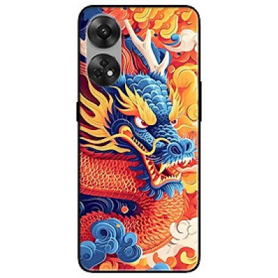 Ốp lưng cho Oppo Reno 2Z, 2F - 6z - 7z 5G - 8z 5G - A96 5G - 8T 4G - 8T 5G - Rồng Xanh Sừng Trắng - Hàng Chính Hãng
