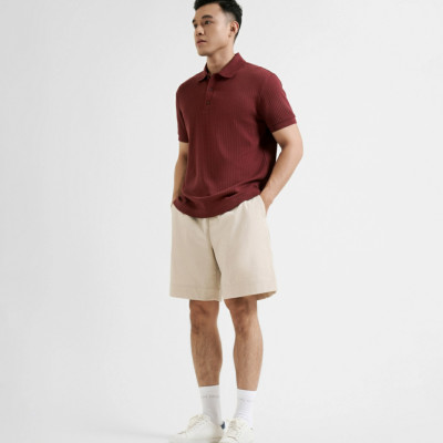 Quần Short Nam ROUTINE lưng thun Rút Dây Trơn Có Túi Sau Form Relax - RT 10F24PSH017 | ROUTINE CÀ MAU