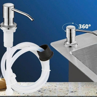 Bộ Vòi Bơm Hút Nước Rửa Chén Gắn Âm Chậu Bằng Inox Xoay 360 - Dây dẫn nối dài tiện lợi dễ sử dụng