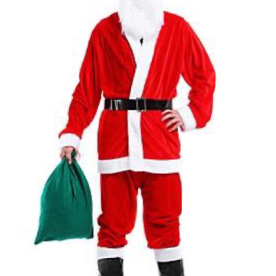 Bộ trang phục ông già Noel nhung 7 món/ quần áo ông già Noel hoá trang giáng sinh