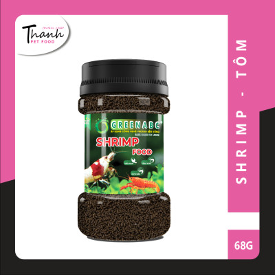 Thức ăn Tôm Tép cảnh của hiệu GREENABC - Protein 40, lên màu đẹp, tăng đề kháng - Hộp 68g