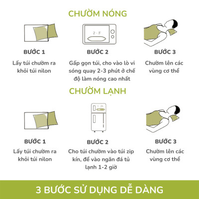 Túi chườm nóng thảo dược giảm đau vai gáy dùng lò vi sóng - Hapaku