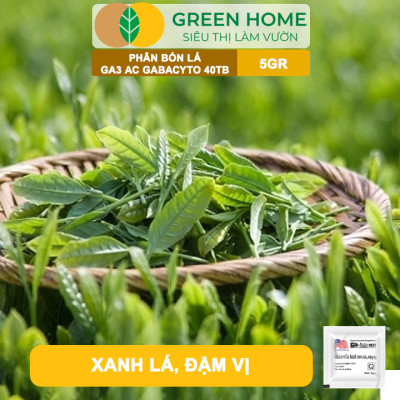 Phân Bón Lá GA3 Greenhome, 40TB, Viên 5gr, Dạng Sủi Tiết Kiệm, Thúc Đẩy Ra Đọt, Bông Lớn, Trái To