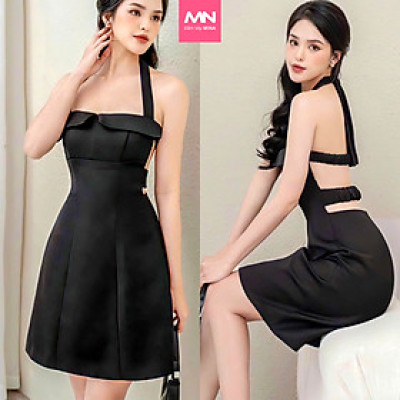 Đầm thiết kế hở lưng Mina chất liệu Taffeta sang trọng - MN227