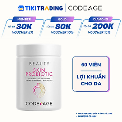 Viên uống Codeage Lợi Khuẩn Cho Da Skin Probiotic (60 viên)