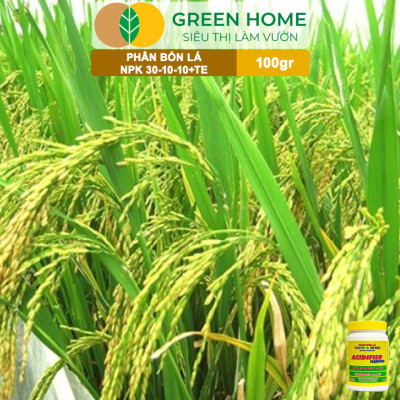 Phân Bón Lá Grow More NPK 30-10-10, GreenHome, Chai 100GR, Đẻ Nhánh Khỏe, Ra Lá Tốt