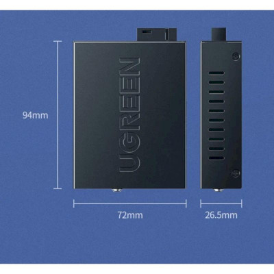 Ugreen UG80168CM330TK 2pcs 100 Megabit Single Mode Sc Fiber Transceiver Photoelectric Converter 0-20Km Long Range Network Transmitter - HÀNG CHÍNH HÃNG