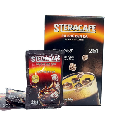 STEPPACAFE-Cà phê đen đá truyền thống (Hộp 10 gói x 16g)