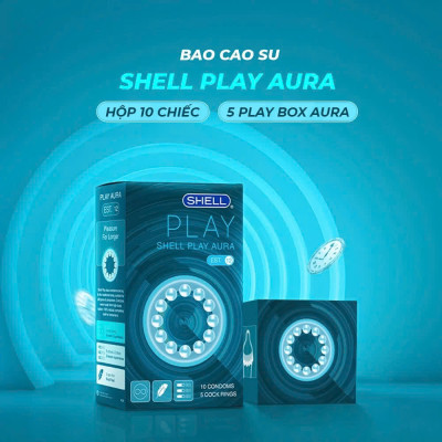 Bao cao su Shell Play Aura - Tổng hợp 6 tính năng - Hộp 10 cái + 1 Play Box Aura | SHELL CHÍNH HÃNG
