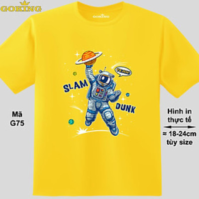 SLAM DUNK, mã G75. Áo thun nam nữ in siêu đẹp. Áo phông thoát nhiệt GOKING hàng hiệu cao cấp