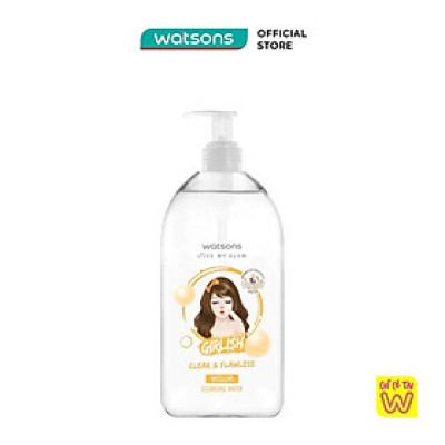 Nước Tẩy Trang Watsons Girlish Làm Sáng Da & Mềm Mại 485ml