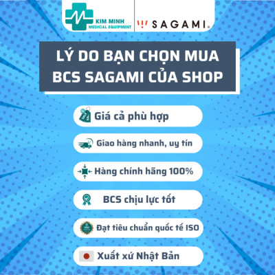 Bao cao su Sagami Miracle size 52mm hộp 5 chiếc, 10 chiếc