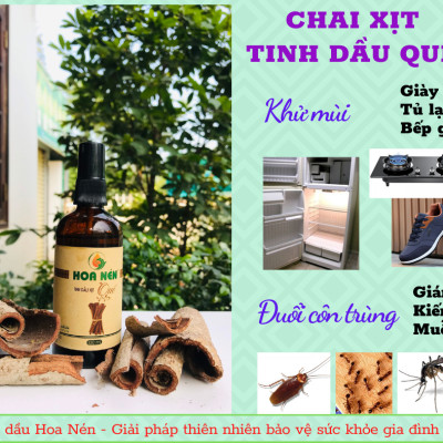 Chai xịt tinh dầu Quế Hoa Nén 100ml - Khử mùi, làm thơm, đuổi côn trùng