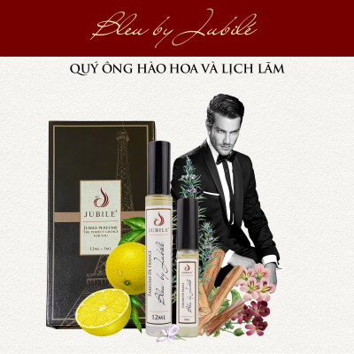 Bleu by Jubilé - Tinh dầu nước hoa Pháp nữ Dạng lăn 12ml Thơm Lâu, Sang Trọng, Quyến Rũ