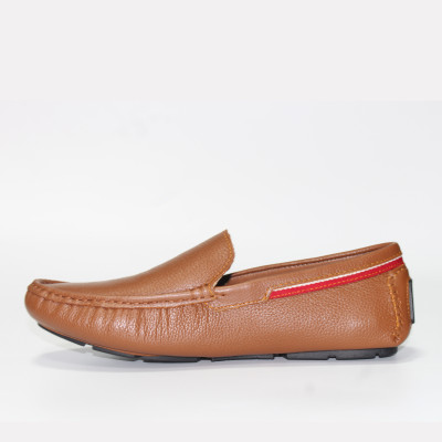 Giày MICHILUX Da Bò Thật Chính Hãng Classic Moccasin CSMS0 Màu Nâu Bò