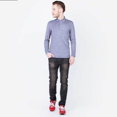 Áo phông nam dài tay màu xanh navy ALIGRO ALGAPD001