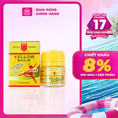 [Chính Hãng Singapore] Dầu Cù Là Con Ó Vàng Yellow Balm 20g - Giảm Nhanh Cơn Đau
