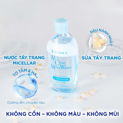 Nước Sữa Tẩy Trang 2 lớp Senka A.L.L. Clear Milky Water 230ml