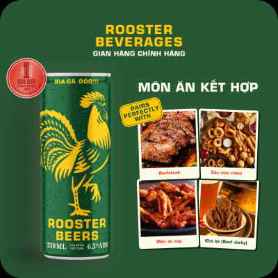 Bia thủ công | Rooster Beers IPA (Bia Gà IPA) Thùng 24 Lon cao Sleek can x 330ml