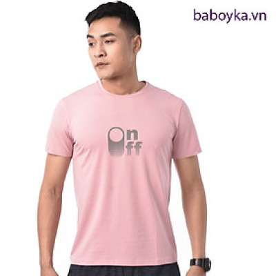 Áo Cộc Tay Nam Cổ Tròn Baboyka, In Logo Trước Ngực Hiện Đại.