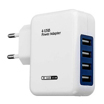 Củ Cốc Sạc Nhanh 4 Cổng USB tiện dụng sạc được nhiều thiết bị cùng lúc,chân cắp gấp gọn - Hàng chính hãng / Hàng nhập khẩu