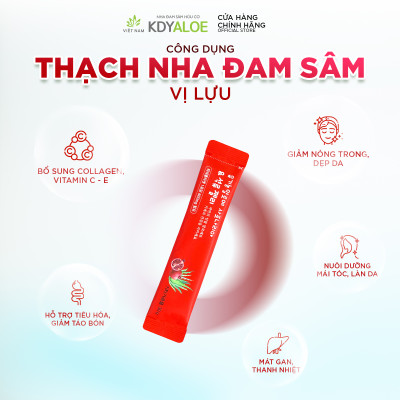 THẠCH NHA ĐAM SÂM VỊ LỰU ĐỎ KDY ALOE COMBO X3