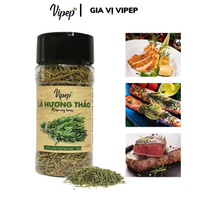 Lá Hương Thảo Vipep, gia vị lá thảo mộc Hũ Nhựa 25g - Gia vị Vipep