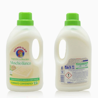 Nước xà phòng giặt tẩy trắng quần áo gà trống Chanteclair Marseille Ý 1.5L
