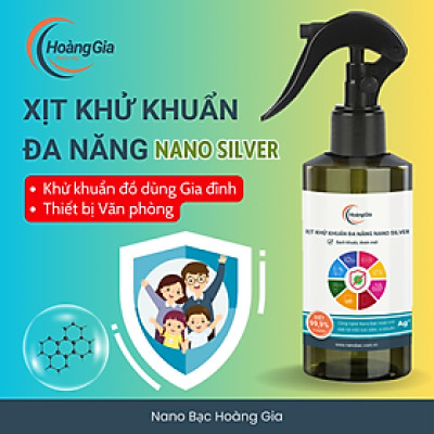 Xịt Khử Khuẩn Đa Năng Nano Bạc Hoàng Gia - Diệt Khuẩn Bề Mặt Đồ Dùng Không Hóa Chất Độc Hại