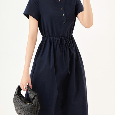 Váy cổ V, có dây rút eo tôn dáng sang chảnh da218