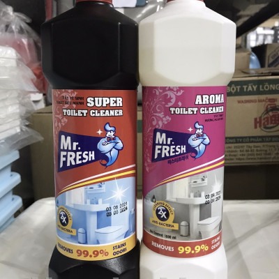 Chai Tẩy vệ sinh toilet Mr.Fresh 1L siêu mạnh hương ngàn hoa