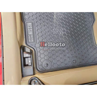  Thảm lót sàn cao su xe Toyota Vios 2014- 2022 (Mẫu Nissin tổ ong CHỮ TRẮNG)
