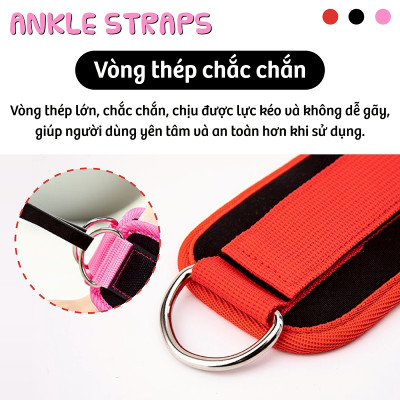 Combo 2 Dây Đai Đeo Cổ Chân - Hỗ Trợ Tập Mông, Chân, Tăng Cơ Săn Chắc