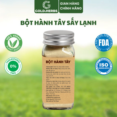 Bột Hành Tây Sấy Lạnh Goldzherbs – Hũ 50g