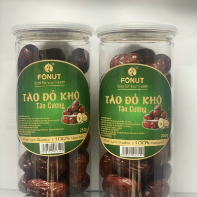 Táo đỏ khô Tân Cương (hũ 250gr)