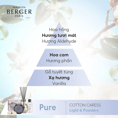 Maison Berger - Bộ lọ tinh dầu khuếch tán Facette Nude - 200ml - 2 món