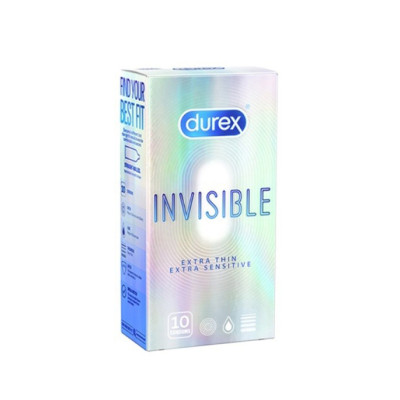 Bao Cao Su Siêu Mỏng Durex Invisible Extra Thin (H10) + BCS 0.03mm Hương Bạc Hà Power Men Invi (H3) - Hàng Chính Hãng 100% - Che Tên Sản Phẩm