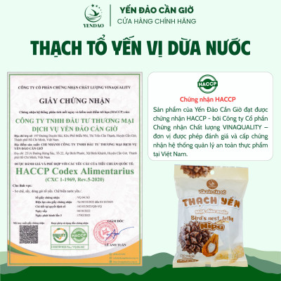Yến Đào - Thạch Yến Vị Mật Dừa Nước, Bổ Sung Năng Lượng, Thanh Mát Mỗi Ngày