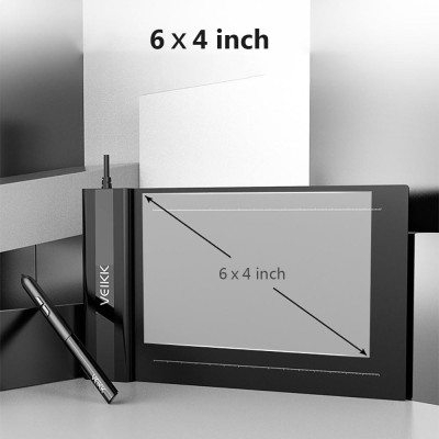 Máy tính bảng vẽ đồ họa kỹ thuật số VEIKK S640 6 * 4 inch và Bút cảm ứng 5080 LPI một chạm 