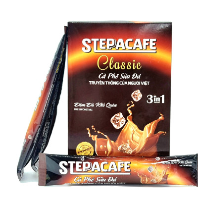 STEPPACAFE-Cà phê sữa đá truyền thống (Hộp 10 gói x20g)