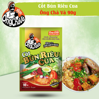 Lốc 15 Gói Cốt Bún Riêu Cua Ông Chà Và 90g (Crab Chowder Rice Noodle Soup Base)