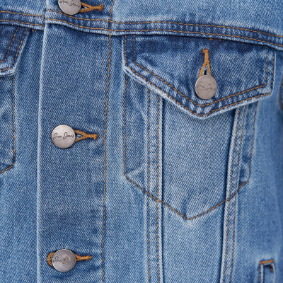 Áo Khoác Jean Nữ Trơn Màu Xanh Đậm Nhạt Aaa Jeans