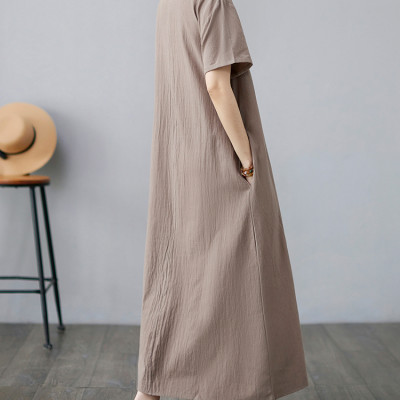 Đầm nữ polo phối cổ đức vải đũi mềm trẻ trung, sang chảnh da61