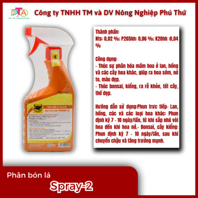 Phân Bón Lá Cao Cấp NPK Đầu Trâu MK SPRAY-2 Bình 500ml