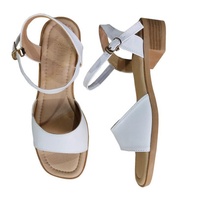 Giày Sandal Nữ Cao Gót Da Bò Thật TiTi ĐÔ Cao Cấp 3cm DNU2177