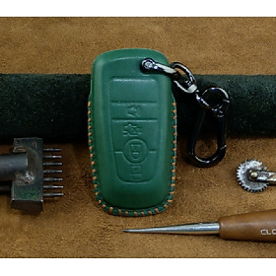 Bao Da Chìa Khóa Ô Tô Handmade FORD 4 nút Da Bò Thật - hàng chính hãng