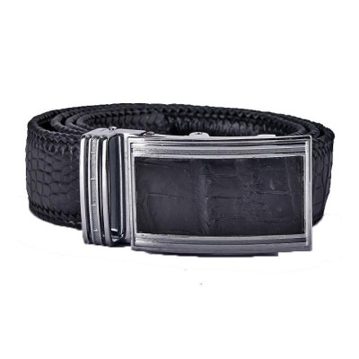 Thắt lưng nam da cá sấu Huy Hoàng đan viền 4P màu đen, nâu đất, nâu đỏ, vàng bò HC4288-89-90-91